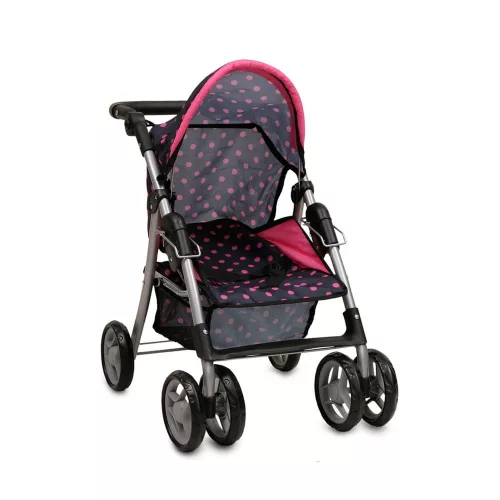 Moni toys pinky dots játék babakocsi pöttyös