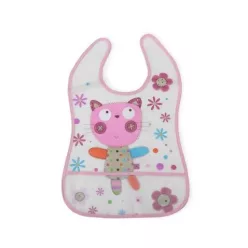 MONI Happy meal vízálló előke pink