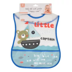 CANGAROO Bib műanyag előke happy meal kék