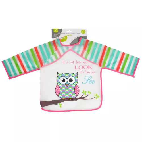 CANGAROO Bib előke hosszú ujjas messy pink
