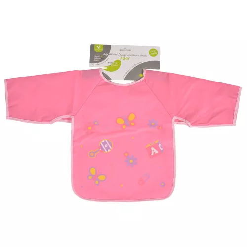 CANGAROO Bib előke hosszú ujjas piggy pink