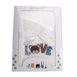 CANGAROO Freya baba takaró fehér macis