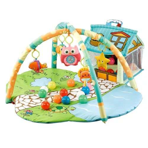 MONI Happy farm játszószőnyeg farm + 30 labda zöld