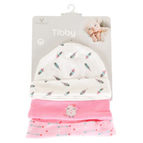 CANGAROO Tibby sapkák 3 db/csomag 0-3 hó méret pink