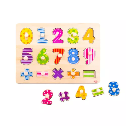 Tooky toy fapuzzle számok -16dbos