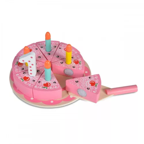 Moni toys fajáték fa szülinapi torta 18x18x8,5cm