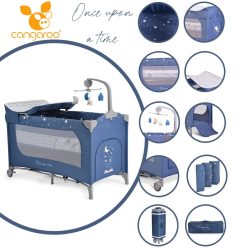   Cangaroo once upon3 2 szintes utazóágy zenélő játékkal, pelenkázós farmer