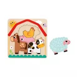 CANGAROO Tooky fajáték fa farm puzzle 7 dbos szett