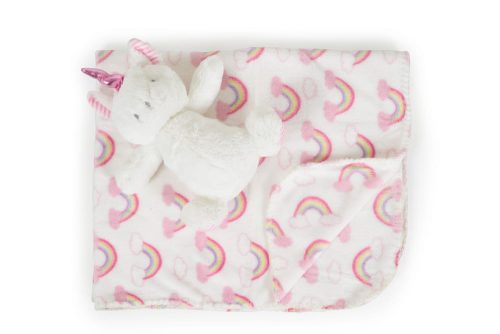 Cangaroo takaró 90x75cm unikornis plüss pink