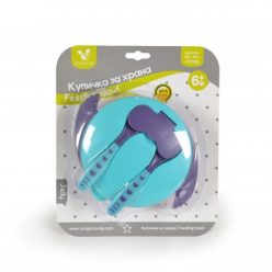   Cangaroo Jelly tál készlet villával és kanállal 300ml kék