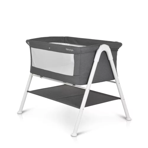 Moni kalinihta újszülött babaágy önálló, 11 kg, 1 szint fehér láb grafit