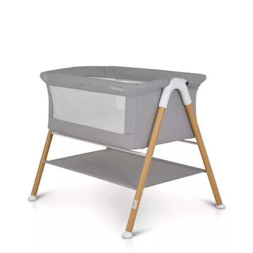 MONI Kalinihta wp újszülött babaágy önálló, 11 kg, 1 szint fa hatású láb szürke