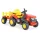 Moni bo rancher elektromos traktor utánfutóval piros/sárga