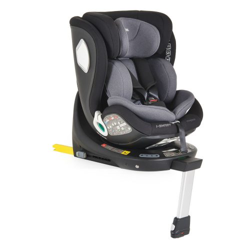 CANGAROO I-smart autós ülés 40-150cm, i-size támasztóláb, oldalvédelem, isofix, okosgomb szürke