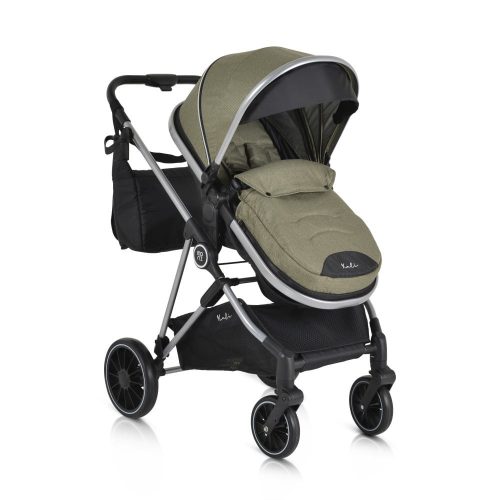 MONI Kali babakocsi 2in1 lapra csukható, megfordítható+táska oliva zöld