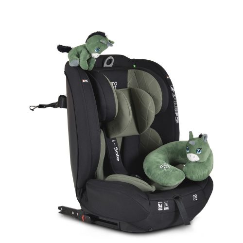 MONI Isafe autósülés isize és isofix ülésemelővé alakítható 76-150cm zöld
