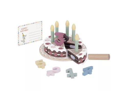 Tooky toy fajáték szülinapi torta szett pasztel színű