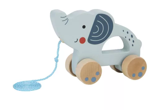Tooky toy fa húzható elefánt pasztel szín