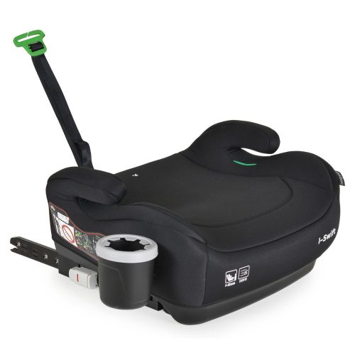 MONI I-swift ülésemelő pohártartóval 125-150cm i-size és isofix fekete