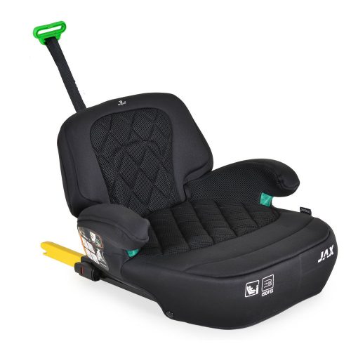 MONI Jax autós ülésmagasító háttámlával 125-150cm rögzítő hevederrel, isofix fekete