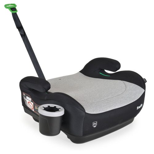 MONI Swift ülésemelő i-size pohártartóval, hevederrel 125-150cm szürke