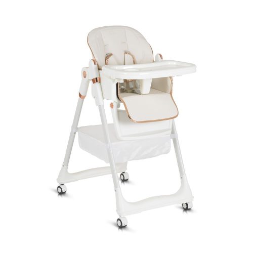 MONI Lindo multifunkciós etetőszék kiegészítőkkel (előke, kanál, villa) fehér