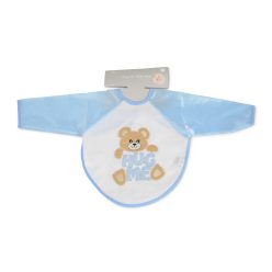   CANGAROO Bear előke hosszú ujjal, macis mintával, pvc/textil kék