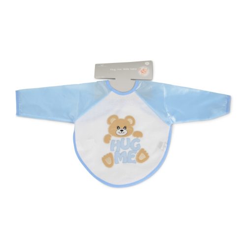 CANGAROO Bear előke hosszú ujjal, macis mintával, pvc/textil kék