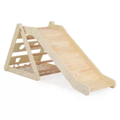   MONI Pikler 3in1 fa mászóka és csúszda montessori 155*57cm natur