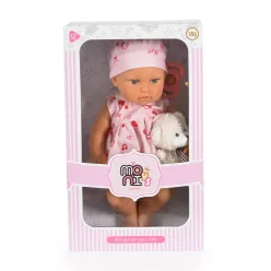 MONI Baba 30cm újszülött macival pink
