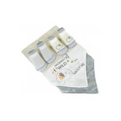 Cangaroo Tummy zokni+nyálkendő szett 2+2db szürke