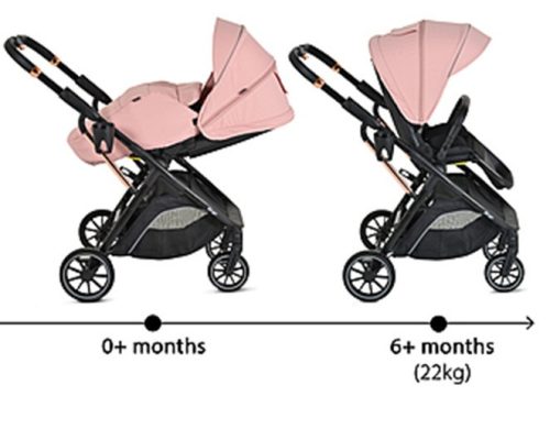 MONI Bingo babakocsi 22kg-ig, sport vázzal, összecsukható 2 irányban pink