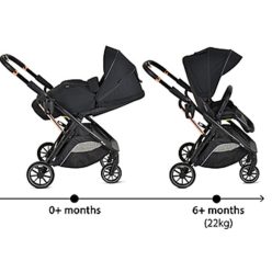   MONI Bingo babakocsi 22kg-ig, sport vázzal, összecsukható 2 irányban antracit