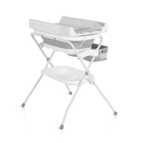 Cangaroo Como összecsukható kád állvánnyal és pelenkázóval szürke