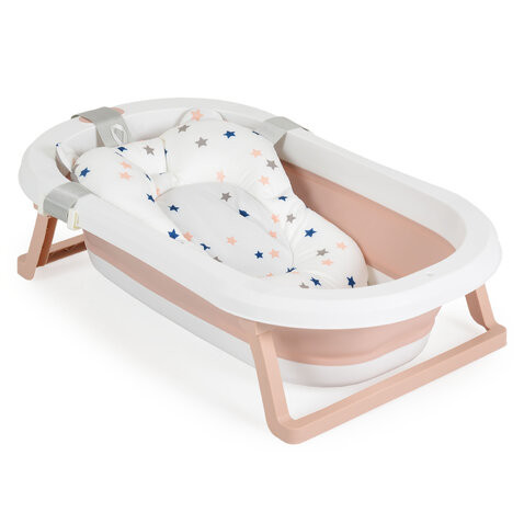 MONI Palma összecsukható kád fürdetőpárnával pink