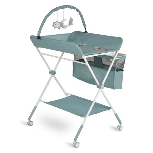 MONI Kaskada multi pelenkázó asztal játékhíddal, tárolókkal menta