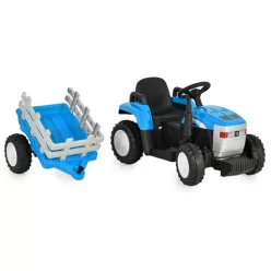 MONI Bo dallas elektromos traktor trélerrel 12v 140cm kék