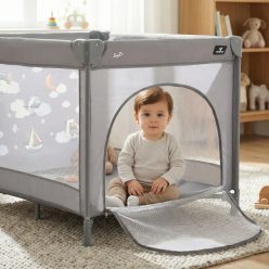   CANGAROO Joyzi utazójáróka összecsukható 90*90cm szürke