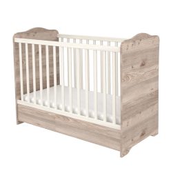   Timba Zárt végű ágyneműtartós gyermekágy krém-fűz 60*120