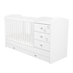 Timba Kombinált 3 fiókos gyermekágy fehér