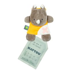   Nattou szundikendõ plüss hideg/meleg terápiás gélpárnával BuddieZzz orrszarvú