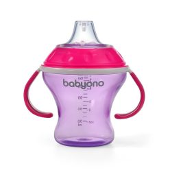   BabyOno itatópohár - csöpögésmentes puha csõrrel 3hó 180ml pink  1456/02