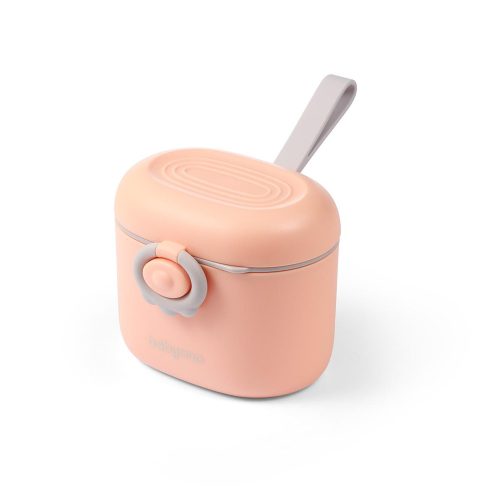 BabyOno tápszertartó doboz hordozható, kanállal rózsaszín 1544