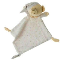   Gamberritos szundikendõ pamut tetra csillag mintás maci szürke 10705