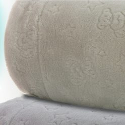   Gamberritos takaró plüss 80x110cm maci és csillag bézs 10878