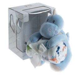   Gamberritos takaró plüss 80x110cm plüss játékkal dínó kék 10885