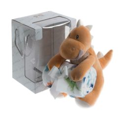   Gamberritos takaró plüss 80x110cm plüss játékkal dínó narancssárga 10885