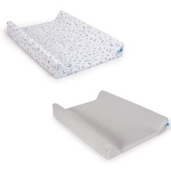   Ceba pelenkázólap huzat pamut (50x70-80) 2db/csomag világosszürke   madár