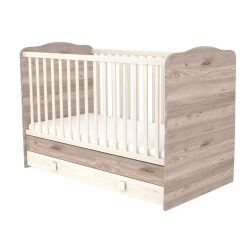   Timba Átalakítható ágyneműtartós gyermekágy krém-fűz 70*140