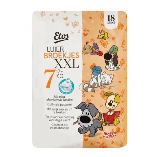 Etos bugyipelenka Körbe gumis (7-es) 17+ kg (18 db/cs)